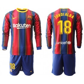 FC Barcelona Jordi Alba 18 Kind Thuistenue 2020-21 L/S